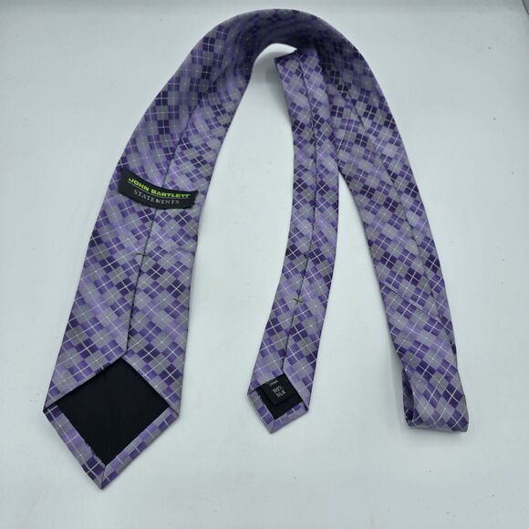 John Bartlett Statements 100% Silk Men’s Neck Tie 58 X 3in Vintage Menswear - Picture 3 of 6